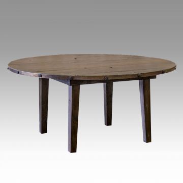 Edison 66" Round Darkwood Table